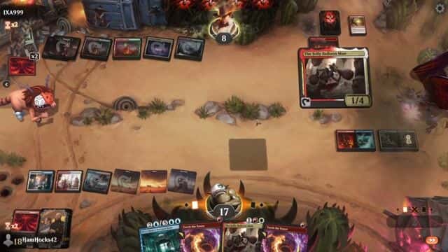 Watch MTG Arena Video Replay - Rogue by HamHocks42 VS Gruul Prowess by IXA999 - Standard Play