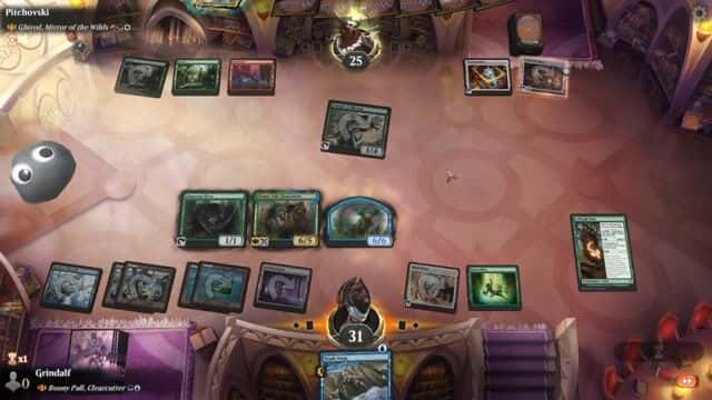 Watch MTG Arena Video Replay - Bonny Pall, Clearcutter by Grindalf VS Ghired, Mirror of the Wilds by Pitchovski - Historic Brawl