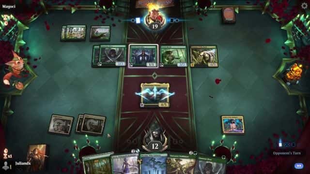 Watch MTG Arena Video Replay - Selesnya Devotion by Juliandx VS Golgari Aggro by Magoci - Historic Metagame Challenge