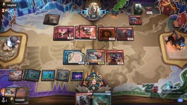 Watch MTG Arena Video Replay - Izzet Aggro by Grindalf VS Mono Red Aggro by kingfish - Standard Ranked