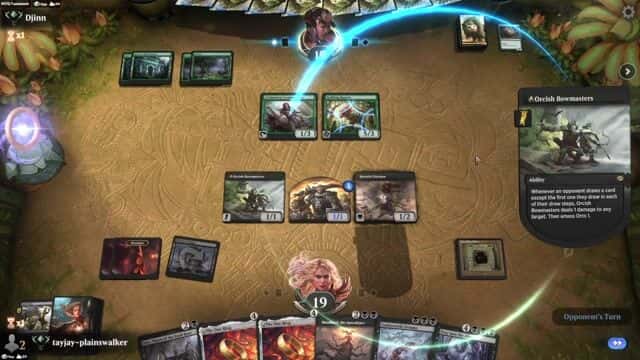 Watch MTG Arena Video Replay - Rogue by tayjay-plainswalker VS Mono Green Toxic by Djinn - Historic Ranked