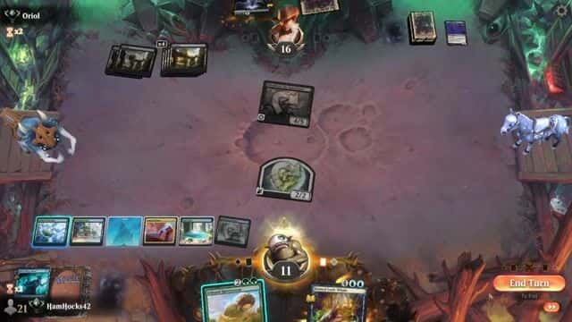 Watch MTG Arena Video Replay - Simic Midrange by HamHocks42 VS Mono Black Control by Oriol - Standard Ranked