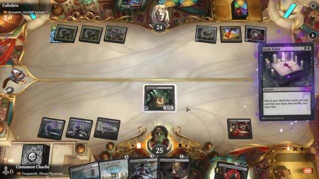 Watch MTG Arena Video Replay - Yawgmoth, Thran Physician by Cinnamon Charlie VS Roxanne, Starfall Savant by Coltsbro - Historic Brawl