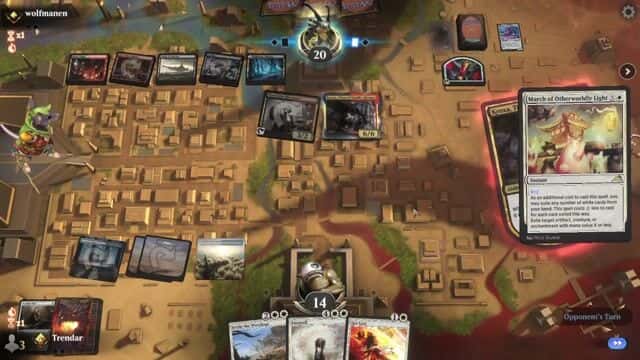 Watch MTG Arena Video Replay - Azorius Control by Trendar VS Rakdos Midrange by wolfmanen - Explorer Traditional Ranked