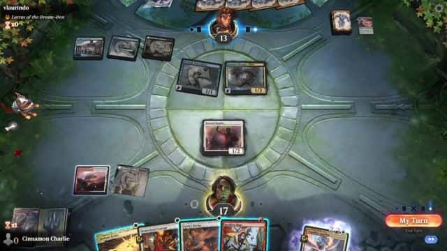 Watch MTG Arena Video Replay - Boros Aggro by Cinnamon Charlie VS Dimir Midrange by vlaurindo - Historic Play