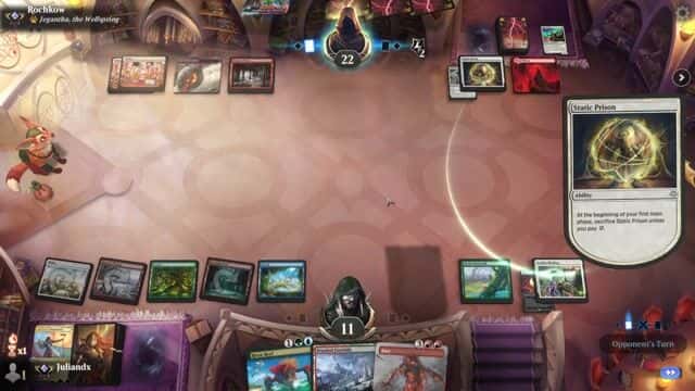 Watch MTG Arena Video Replay - 4 Color Beanstalk Revels by Juliandx VS Boros Energy by Rochkow - Timeless Traditional Ranked