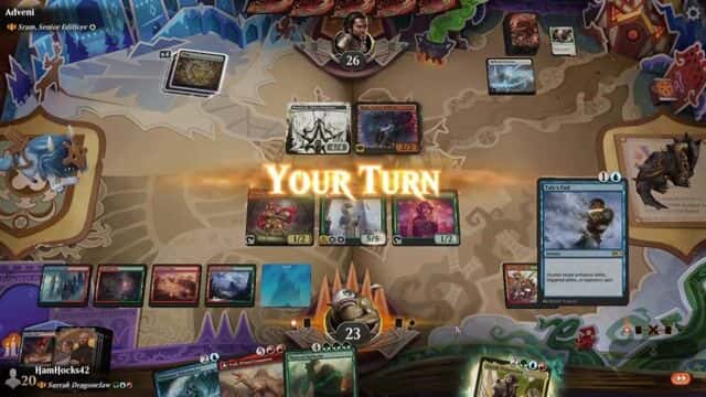 Watch MTG Arena Video Replay - Rogue by HamHocks42 VS Sram, Senior Edificer by Adveni - Historic Brawl Challenge Match