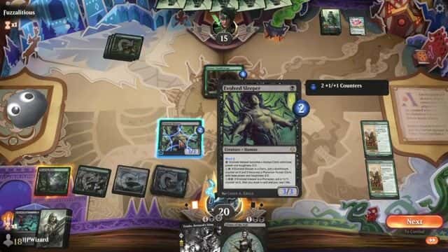 Watch MTG Arena Video Replay - Rogue by HPWizard VS Mono Green Counters by Fuzzalitious - Standard Event