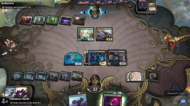 Watch MTG Arena Video Replay - Rogue by Cinnamon Charlie VS Pantlaza, Sun-Favored by Krakatorta - Historic Brawl