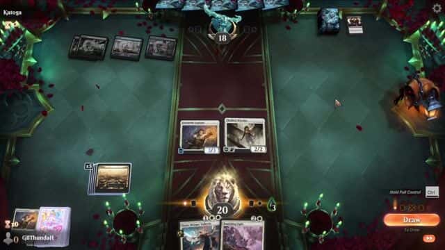 Watch MTG Arena Video Replay - Mono White Aggro by GBThundaII VS Dimir Control by Katoga - Historic Play