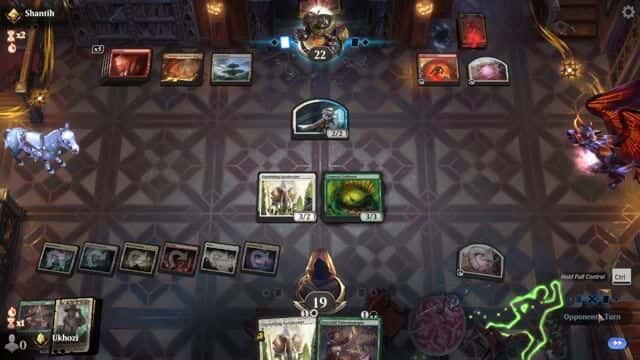 Watch MTG Arena Video Replay - Naya Aggro by Ukhozi VS Mono Red Control by Shantih - Standard Traditional Ranked