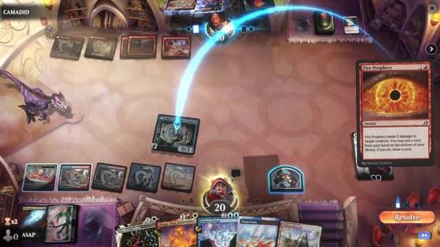 Watch MTG Arena Video Replay - Jeskai Control by A$AP  VS Mono Red Bombardment by CAMADIO - Historic Event