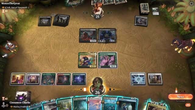 Watch MTG Arena Video Replay - Rogue by Cinnamon Charlie VS K'rrik, Son of Yawgmoth by MonzoTheGreat - Historic Brawl