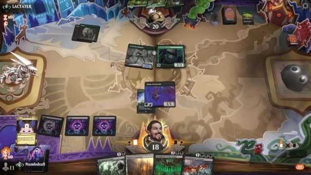 Watch MTG Arena Video Replay - Mono Black Control by Numbskull VS Mono Green Midrange by LACTATER - Standard Traditional Ranked