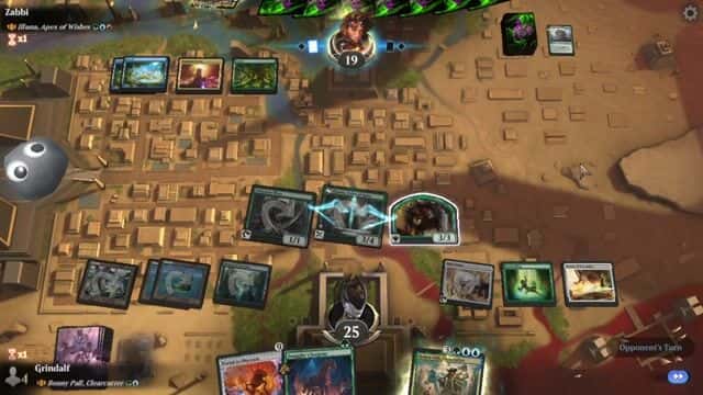 Watch MTG Arena Video Replay - Bonny Pall, Clearcutter by Grindalf VS Illuna, Apex of Wishes by Zabbi - Historic Brawl