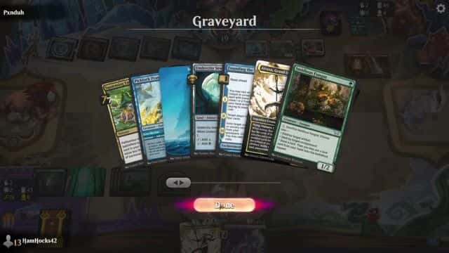 Watch MTG Arena Video Replay - Sultai Midrange by HamHocks42 VS Jeskai Midrange by Pxnduh - Standard Challenge Match