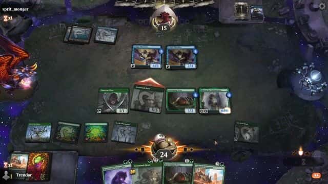 Watch MTG Arena Video Replay - Mono Green by Trendar VS Mono Blue  by sprit_monger - Explorer Play