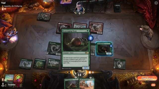 Watch MTG Arena Video Replay - Mono Green by Trendar VS Rakdos Aggro by Siggi - Explorer Play