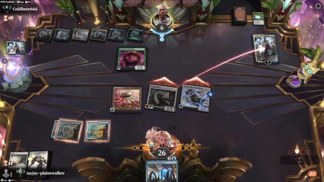 Watch MTG Arena Video Replay - Azorius Artifacts by tayjay-plainswalker VS 5 Color Control by Coldbeer666 - Historic Ranked