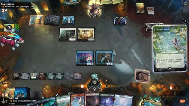 Watch MTG Arena Video Replay - Loot, the Pathfinder by saitama VS Mendicant Core, Guidelight by Supermaus - Historic Brawl