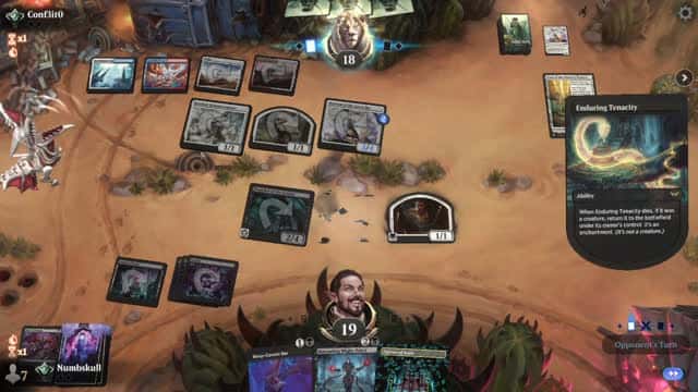 Watch MTG Arena Video Replay - Mono Black Midrange by Numbskull VS Jeskai Aggro by Conf3it0 - Standard Traditional Ranked