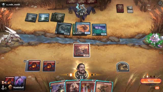 Watch MTG Arena Video Replay - Mono Red Midrange by Numbskull VS Simic Midrange by a_code_world - Quick Draft Ranked