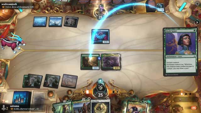 Watch MTG Arena Video Replay - Sythis, Harvest's Hand by saitama VS Teferi, Hero of Dominaria by sealteamjosh - Historic Brawl