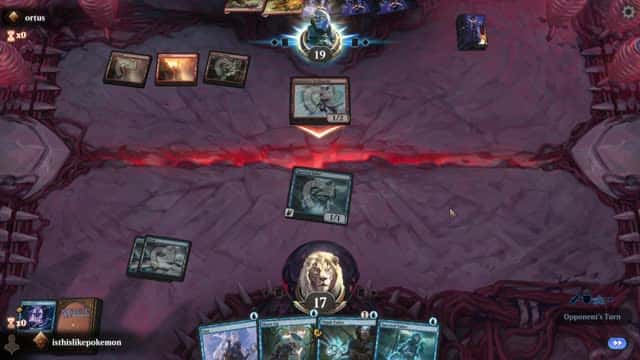 Watch MTG Arena Video Replay - Azorius Midrange by isthislikepokemon VS Izzet Aggro by ortus - Standard Ranked