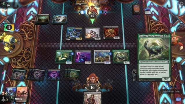 Watch MTG Arena Video Replay - Golgari Aggro by Miffed VS Dimir Midrange by jta - Premier Draft Ranked