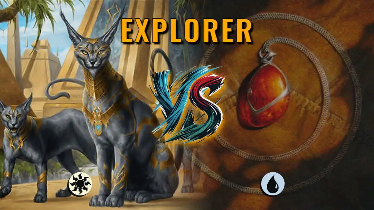 Watch MTG Arena Explorer Video - Mono White Aggro by Khat VS Mono Blue Midrange by pendradin - 1ab7c1