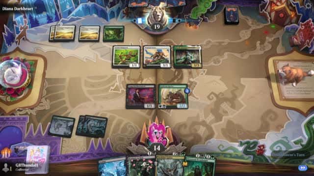 Watch MTG Arena Video Replay - Golgari Aggro by GBThundaII VS Selesnya Aggro by Diana Darkheart - Standard Challenge Match