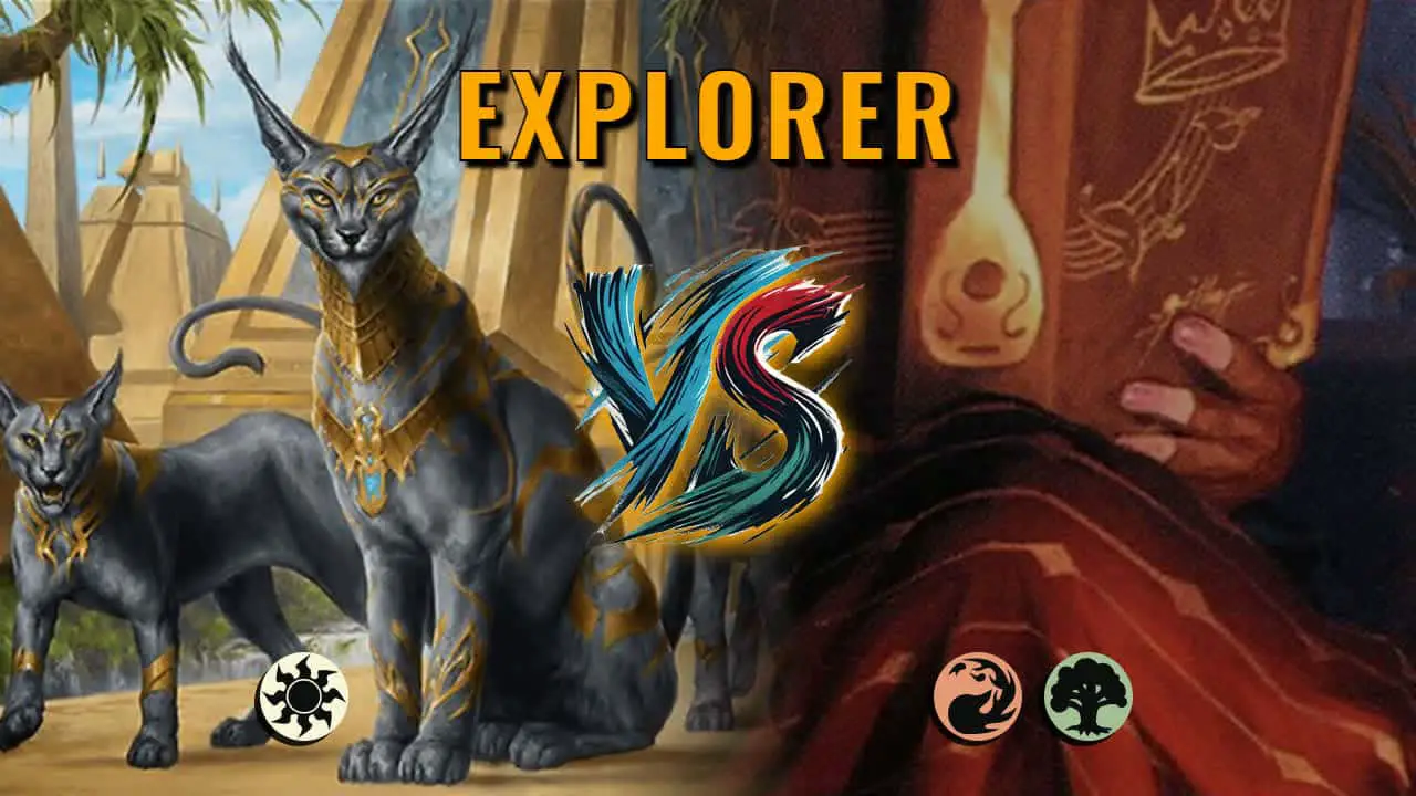 Watch MTG Arena Explorer Video - Mono White Aggro by Khat VS Gruul Midrange by Thinkingbeard - b52fb2