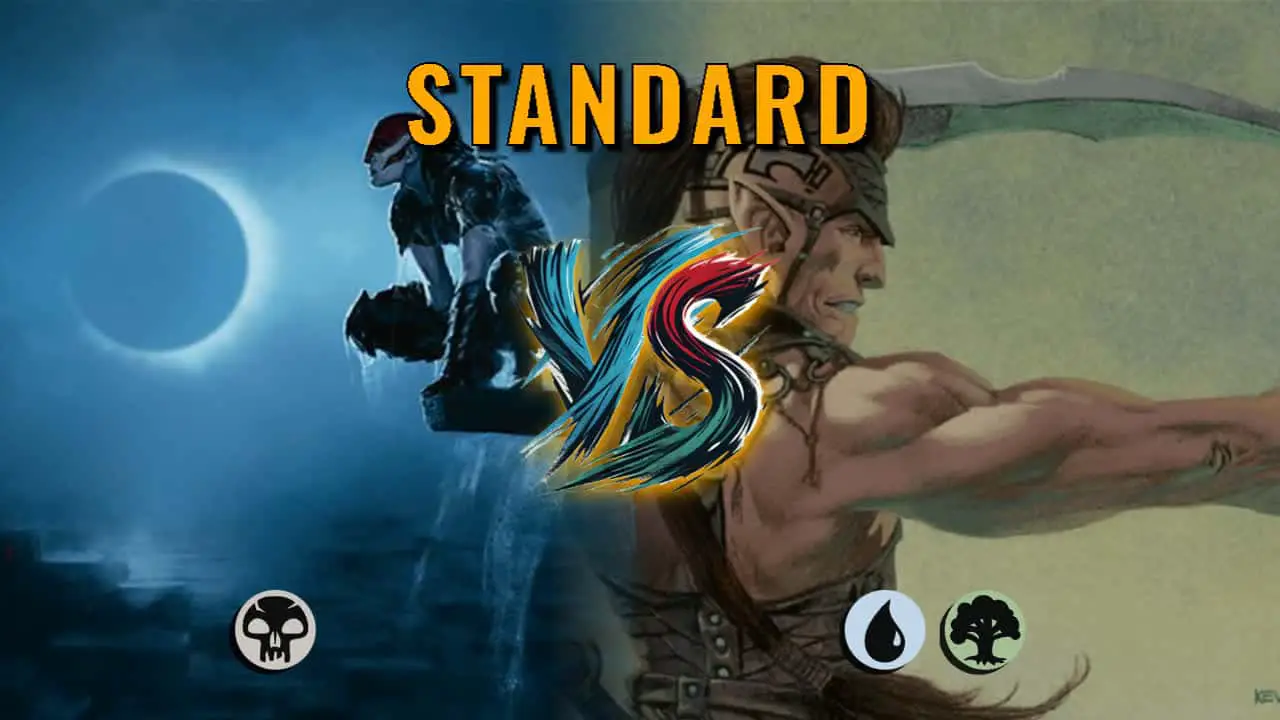 Watch MTG Arena Standard Video - Mono Black Midrange by ToneLoc1899 VS Simic Midrange by AvengerPenguin - 14f219