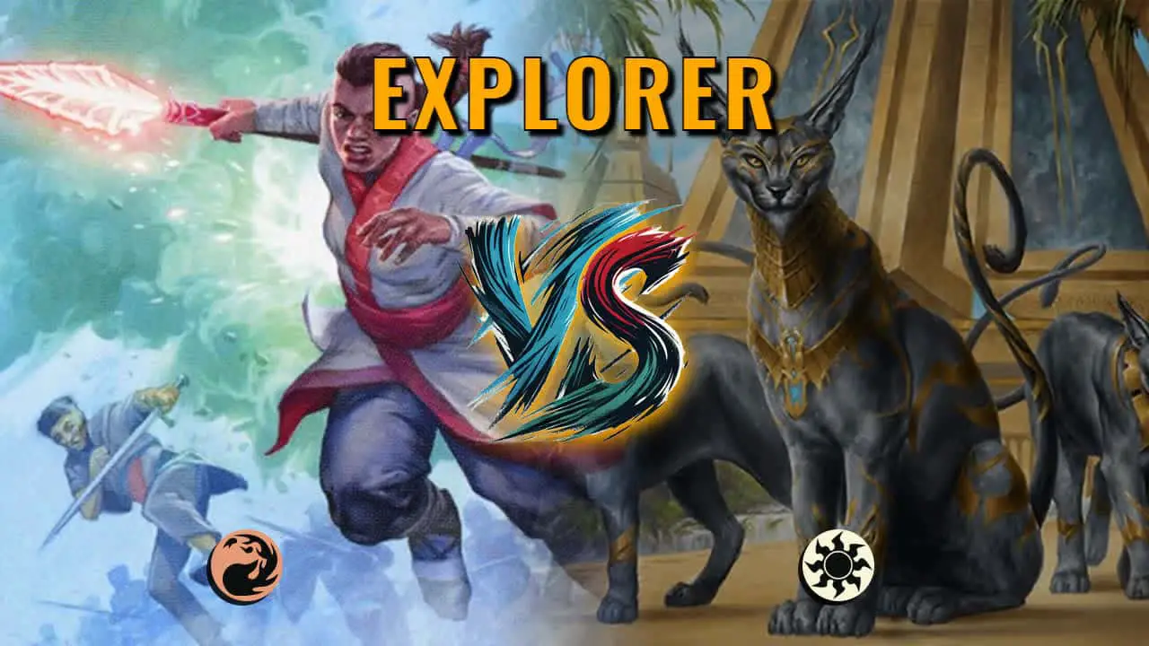 Watch MTG Arena Explorer Video - Mono Red Aggro by Khat VS Mono White Aggro by Sevanofnight - c37630