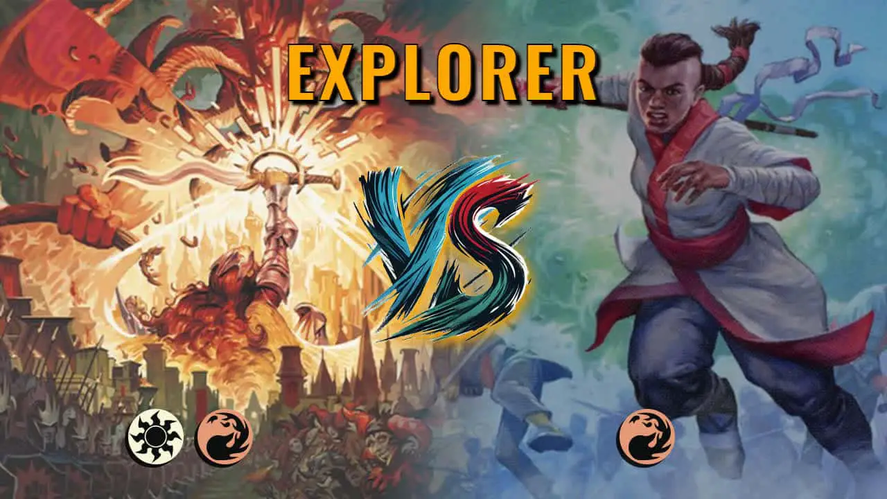 Watch MTG Arena Explorer Video - Boros Midrange by Khat VS Mono Red Aggro by Talon - daefe1