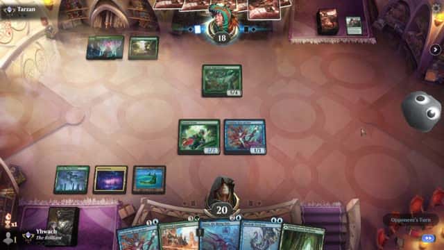 Watch MTG Arena Video Replay - Simic Aggro by Yhwach VS Mono Green Midrange by Tarzan - Explorer Traditional Ranked