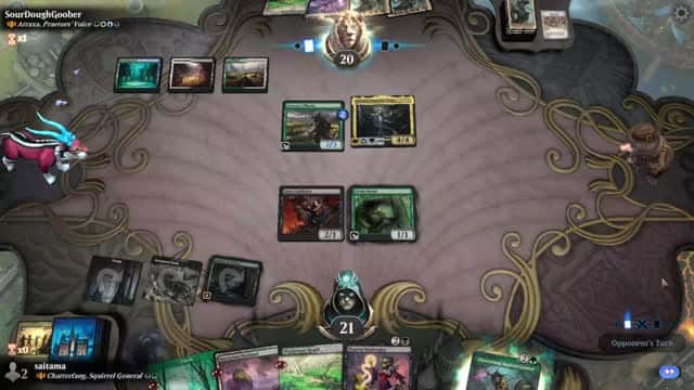 Watch MTG Arena Video Replay - Chatterfang, Squirrel General by saitama VS Atraxa, Praetors' Voice by SourDoughGoober - Historic Brawl