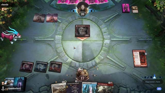 Watch MTG Arena Video Replay - 4 Color Midrange by HamHocks42 VS Mono Red Aggro by chortle - Explorer Play