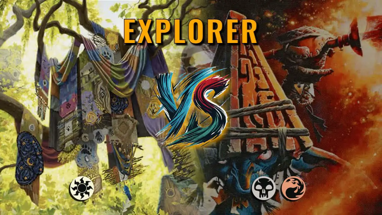 Watch MTG Arena Explorer Video - Mono White Midrange by Khat VS Rakdos Aggro by amime007 - b90271