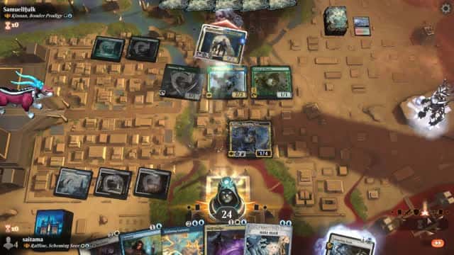 Watch MTG Arena Video Replay - Raffine, Scheming Seer by saitama VS Kinnan, Bonder Prodigy by SamuelHulk - Historic Brawl