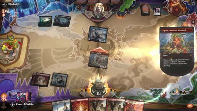 Watch MTG Arena Video Replay - Mono Red Aggro by CunicoliGoblin VS Dimir Midrange by CHATARO - Standard Traditional Ranked