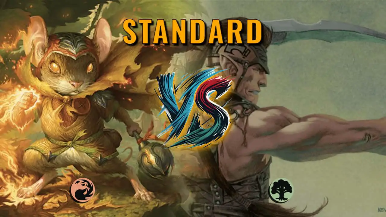 Watch MTG Arena Standard Video - Mono Red Aggro by GBThundaII VS Mono Green Aggro by lakkqc - 5ebaa0