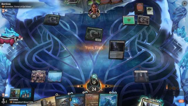 Watch MTG Arena Video Replay - Dragonlord Ojutai by saitama VS Goreclaw, Terror of Qal Sisma by Borticus - MWM Brawl Builder