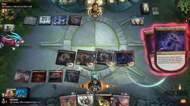 Watch MTG Arena Video Replay - Alesha, Who Laughs at Fate by saitama VS Tamiyo, Collector of Tales by Teja - Historic Brawl