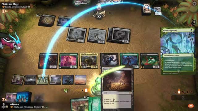 Watch MTG Arena Video Replay - Thalia and The Gitrog Monster by saitama VS Gisela, the Broken Blade by Platinum Mage - Historic Brawl