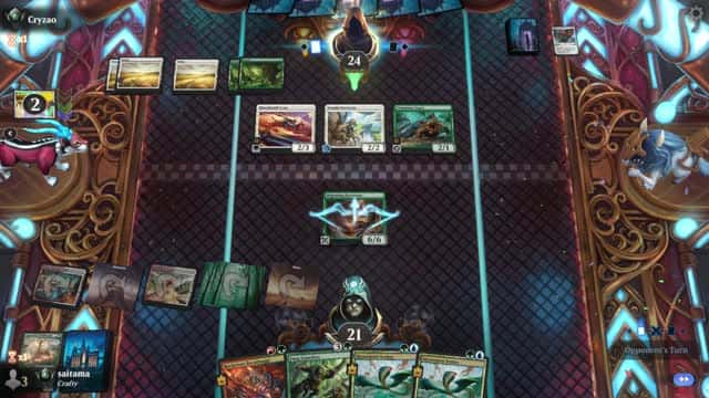 Watch MTG Arena Video Replay - WURG Midrange by saitama VS Selesnya Aggro by Cryzao - Premier Draft Ranked