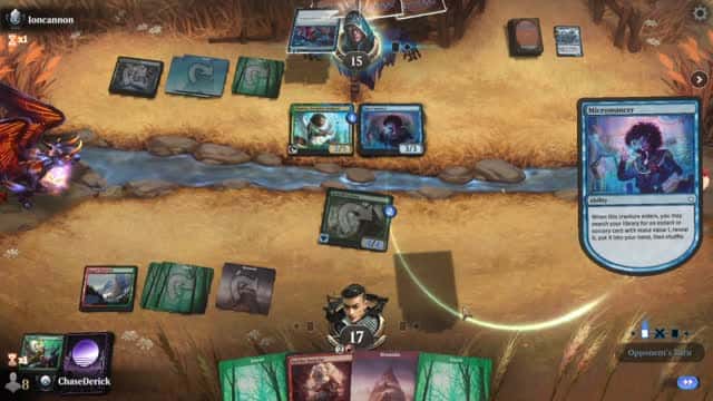 Watch MTG Arena Video Replay - Naya Midrange by ChaseDerick VS Bant Midrange by Ioncannon - Premier Draft Ranked