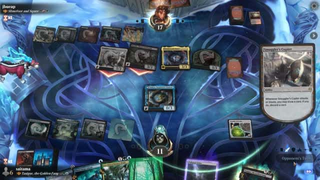 Watch MTG Arena Video Replay - Tasigur, the Golden Fang by saitama VS Slimefoot and Squee by jbueap - Historic Brawl