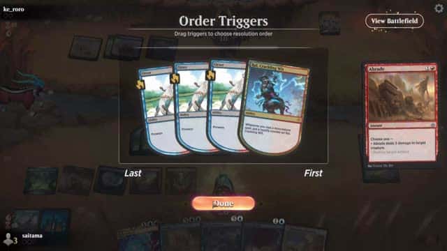 Watch MTG Arena Video Replay - Grixis Control by saitama VS Esper Midrange by ke_roro - Traditional Chromatic Cube Draft