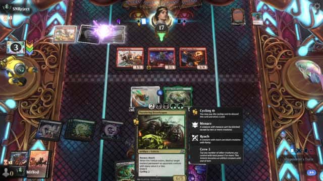 Watch MTG Arena Video Replay - Golgari Aggro by Miffed VS Rakdos Aggro by SNReject - Premier Draft Ranked